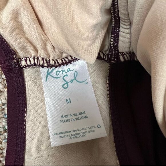 - Kona Sol plum colored one piece.  Size M - Picture 8 of 9